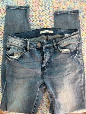 Kancan Jeans 27 Straight Leg Size 7 Skinny Jeans Light Wash Western Capsule EUC